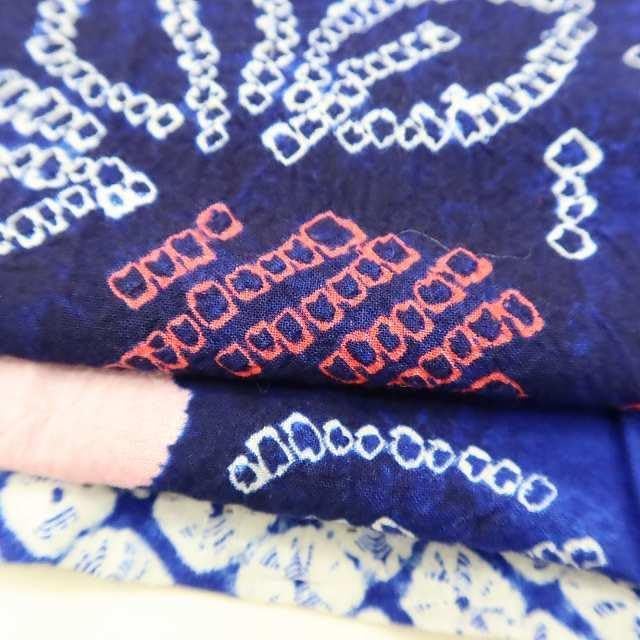 九寸名古屋帯 正絹 紬地 市松 桜の刺繍 鹿の子 訳あり イ5910